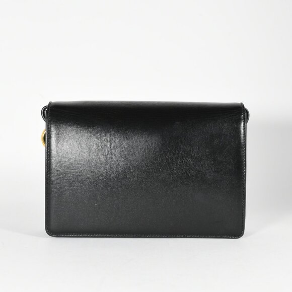 Gucci Small GG Ring Shoulder Bag - Black Leather, Gold Hardware - Picture 5 of 13